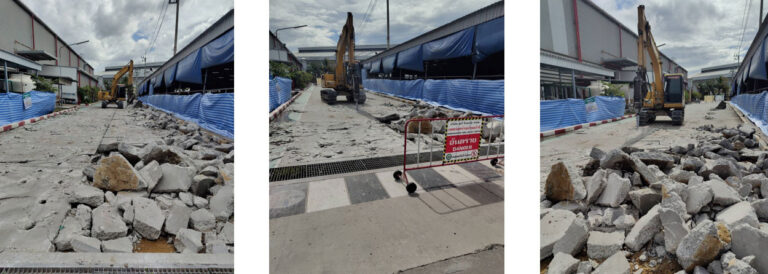 ปรับปรุงซ่อมถนนด้านหลัง โรง 3-4 โทแอคส์ ( ประเทศไทย )